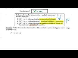Solutions To A Quadratic Equation