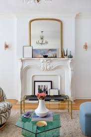Gilt Mirror On French Fireplace