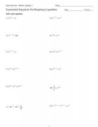 Exponential Equations Not Requiring