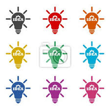 Light Bulb Idea Icon Or Logo Color