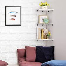 Oumilen Floating Corner Shelves White