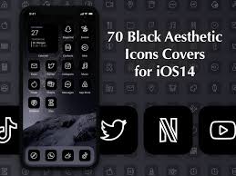 Minimal Black App Icon Covers For Ios