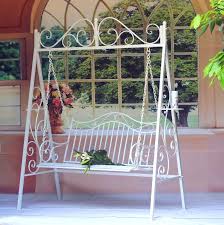 Wrought Iron Decor Garden Swing
