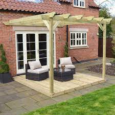 Wall Mounted Pergola With Decking