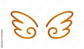 Angel Wings Icon Copper Isolated On