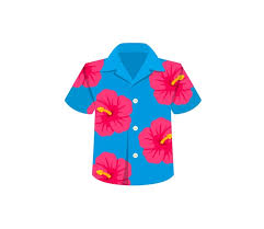 Hawaiian Shirt Vector Isolated Icon