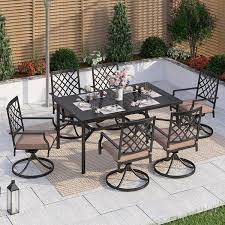 7 Piece Metal Patio Outdoor Dining Set