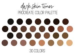 Dark Skin Tone Procreate Color Palette