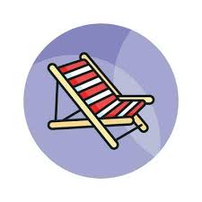 An Editable Icon Of Deck Chair In