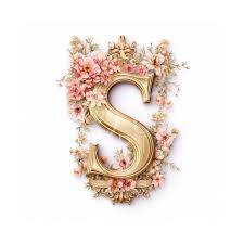 Letter S Monogram Wall Art Pink And