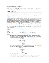 Solving Radical Equations Worksheets