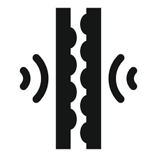 Soundproof Reflect Wall Icon Simple