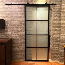 Frosted Glass Interior Door With Black