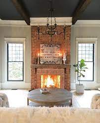 35 Stylish Brick Fireplaces That