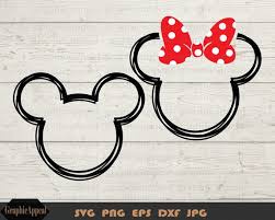 Minnie Mickey Outline Svg Hairbow