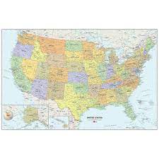 Dry Erase Usa Map Wall Decal Wpe99073