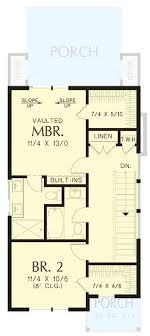 21 Foot Wide 3 Bed Modern House Plan