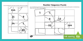 Fibonacci Numbers Puzzle Activity
