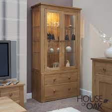 Torino Solid Oak Large Glass Display