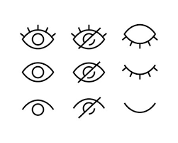 Eyes Line Icons View And Eye Icon Set