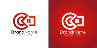 Modern Trendy Letter C Home Icon Logo
