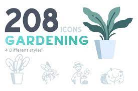 208 Gardening Icon Set Premium Design
