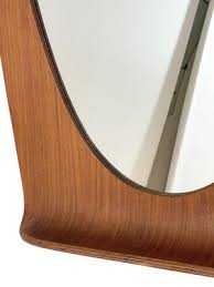 Italian Curved Wood Wall Mirror
