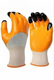 White Nitrile Coated Hand Gloves Size