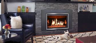 Wood Fireplace With A Gas One