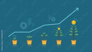 Financial Concept Of Plant Growing In