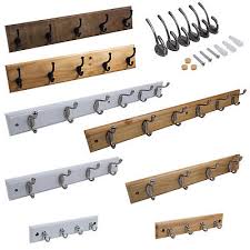 4 6 Hook Wall Mounted Coat Rack Hat