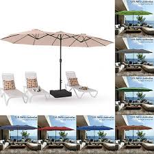 15ft Patio Large Umbrella Double Sided