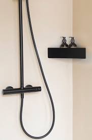 Black Corner Shower Shelf Bathroom