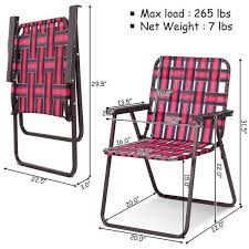 Steel Folding Portable Beach Lawn Chair