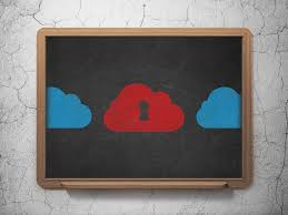 Cloud Networking Idea Keyhole Icon In A