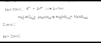 Write Ionic And Net Ionic Equations For