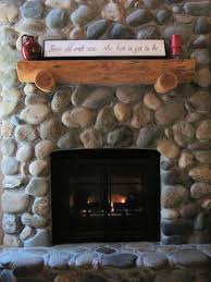 River Rock Gas Fireplace Picture Of