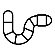 Mascot Worm Icon Outline Vector Garden