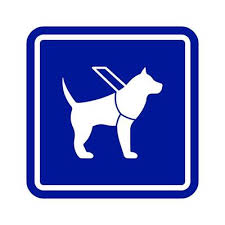 Blind People On Sign Guide Dog Symbol