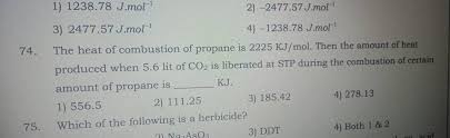 The Heat Of Combustion Of Propane Is