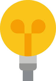 Bulb Light Design Flat Color Icon