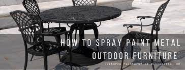 Spray Paint Metal Outdoor Furniture