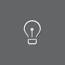 Metallic Icon Lightbulb Design