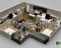 3d Floor Plan Design Of Modern