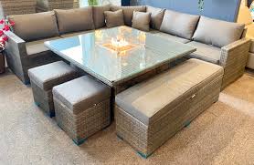 Oasis Dream Sofa Set With Firepit Table
