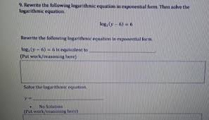 Following Logarithmic Equation