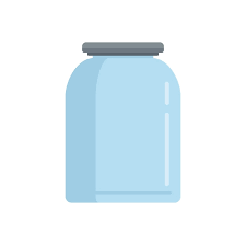 Storage Glass Jar Vector Icon Isolated