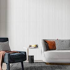 Art3d Slat Fluted Design 1 16 In X 1 7 16 Ft X 1 3 5 Ft White Square Edge Decorative 3d Wall Paneling 12 Pack A10hd064