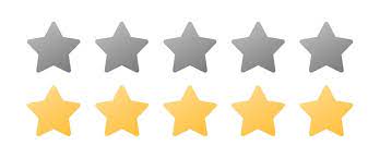 Rating Stickers With Five Gold Stars