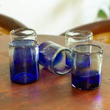 Eco Friendly Handblown Ombre Blue Juice